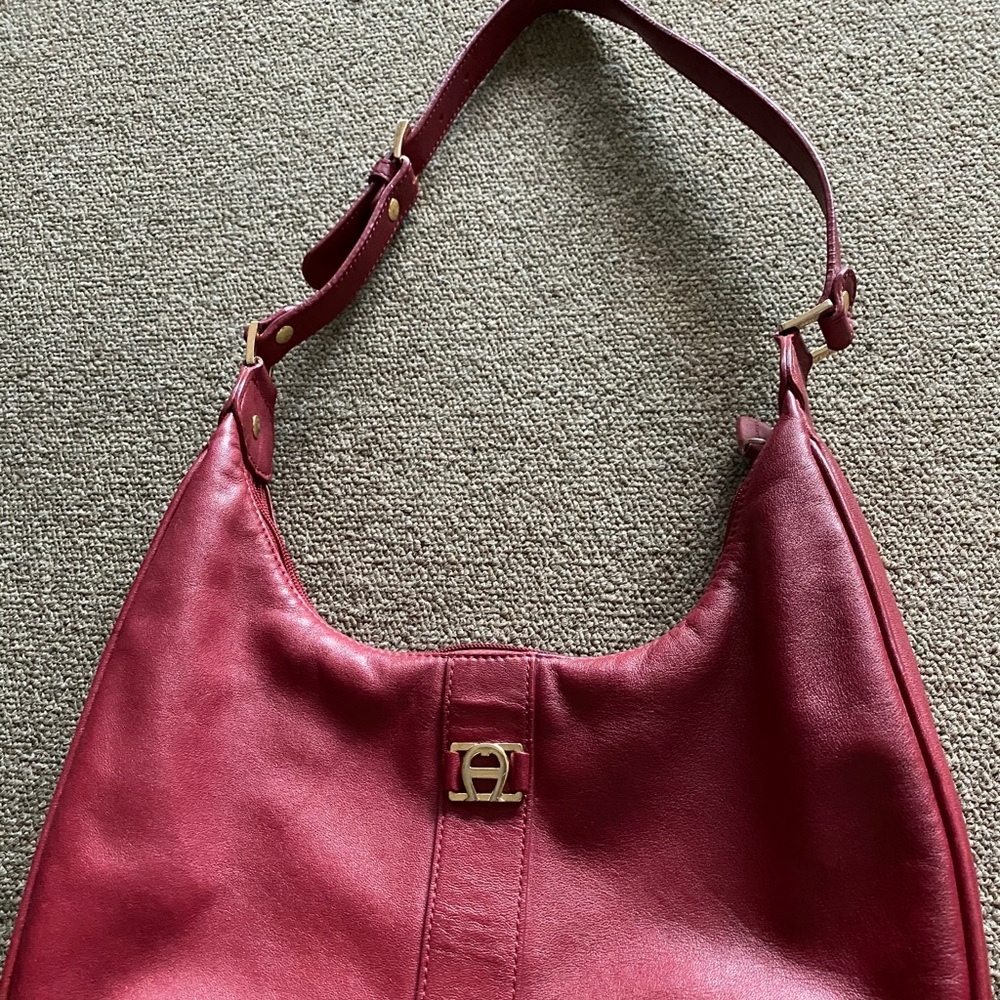 Aigner hobo leather bag.